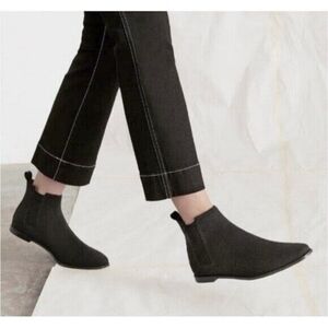 Rothy's The Merino Chelsea Ankle Square Toe Slip-On Ankle Booties Flat